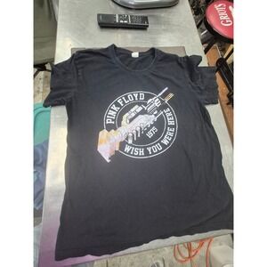Pink Floyd Wish You Were Here 1975 Graphic Print Black T Shirt Medium Rock‎